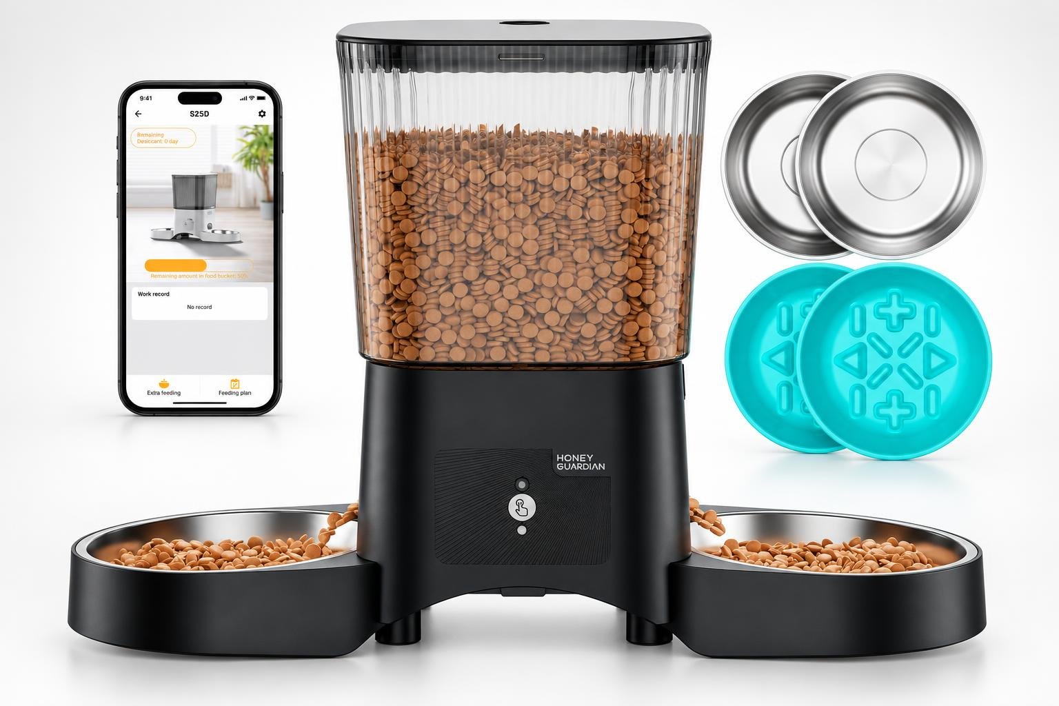 Distributore automatico HoneyGuaridan per più gatti: prezzo interessante su Amazon
