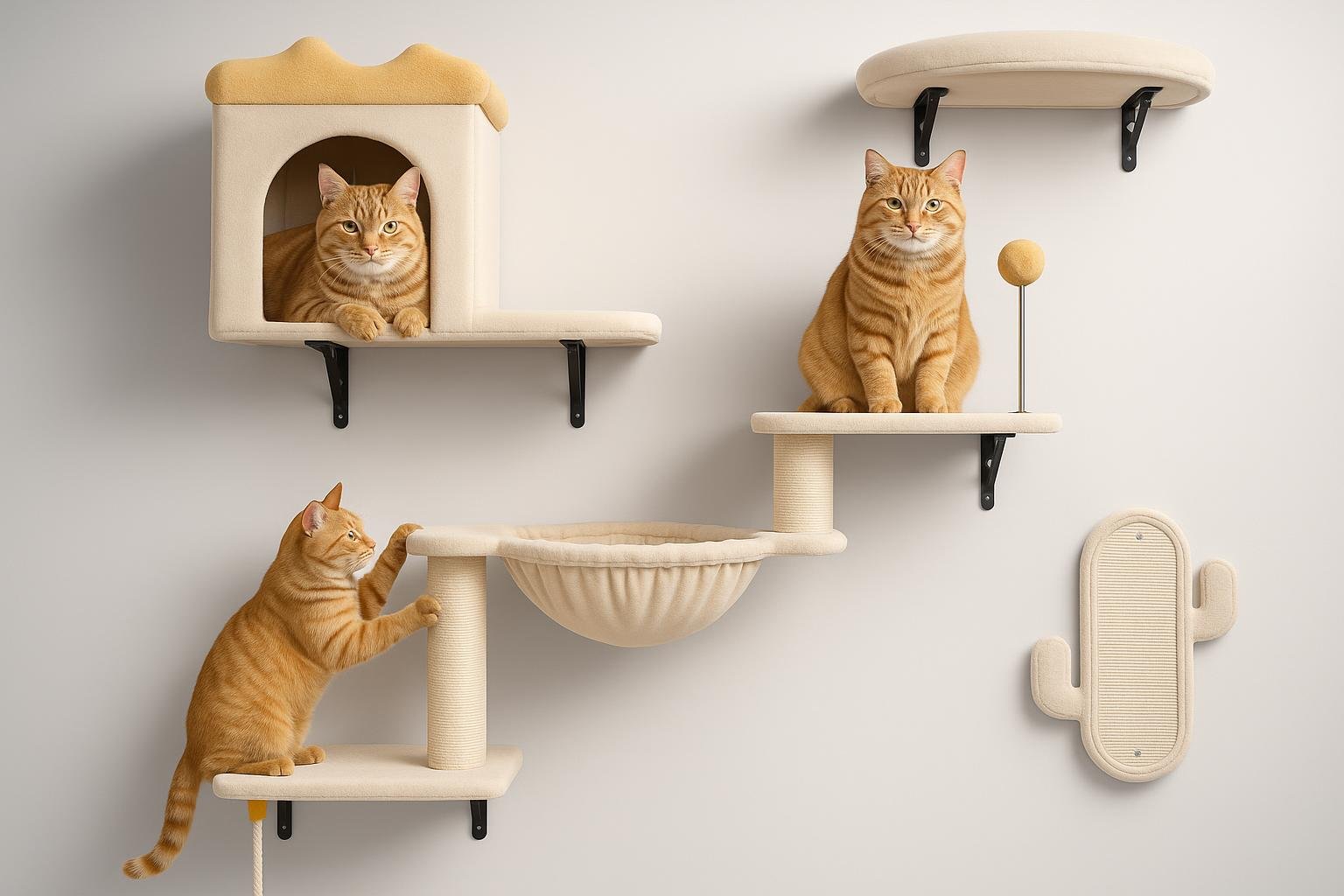 Cuscini e piattaforme modulari per gatti: come scegliere un sistema componibile per percorsi rialzati