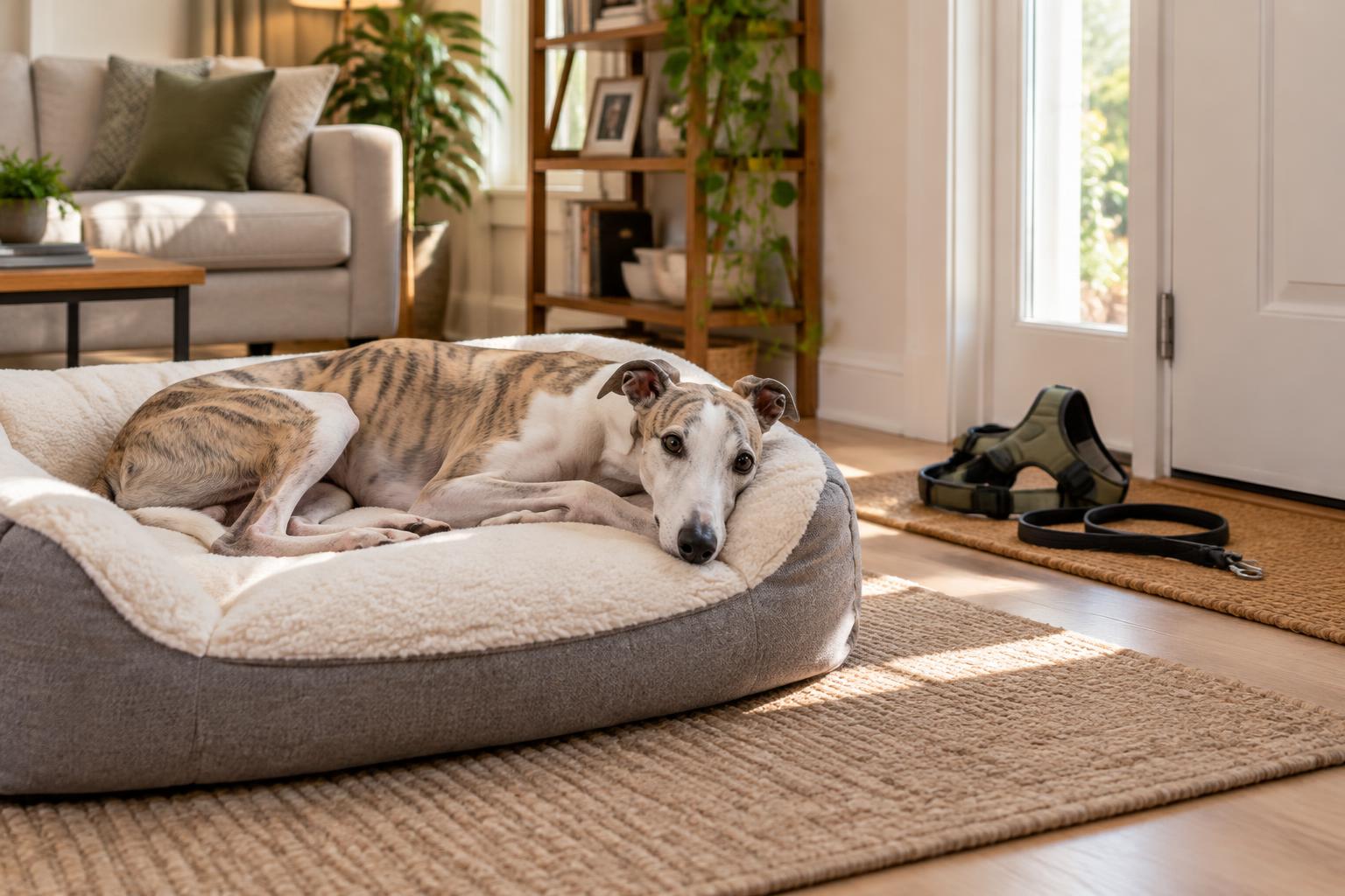 Whippet in famiglia: carattere, movimento e riposo del levriero da compagnia