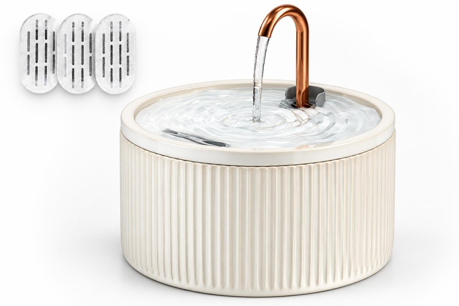 Fontanella DOOOB in ceramica da 2,1 litri: il modello per gatti in offerta su Amazon