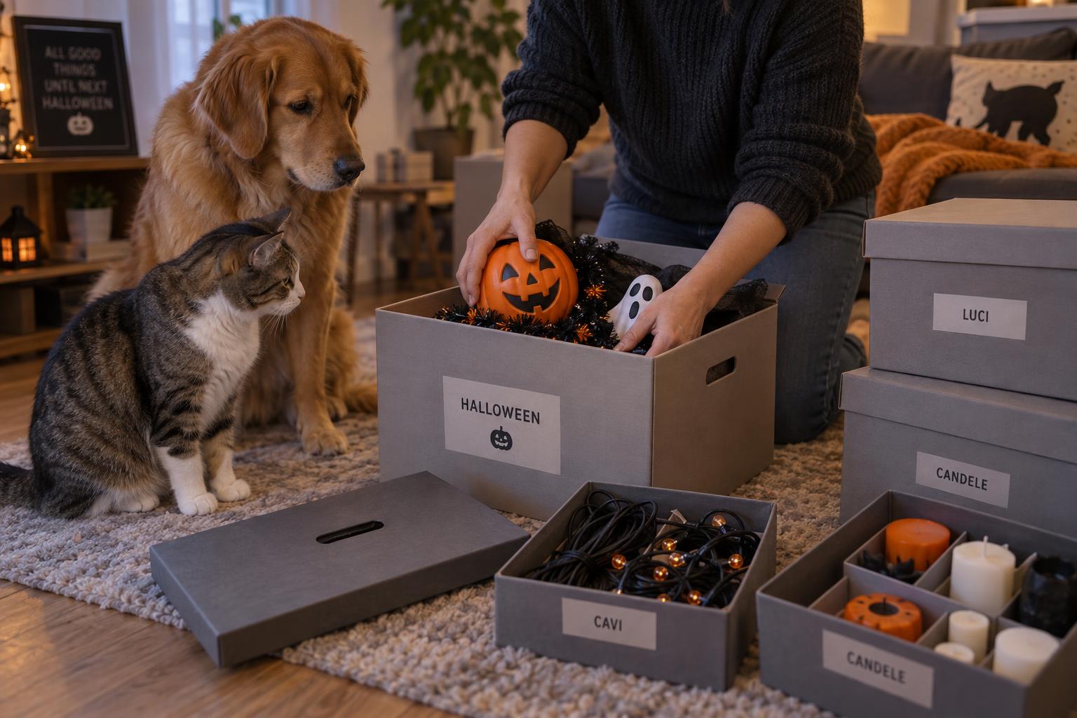 Halloween è finito: come riordinare casa senza lasciare decorazioni pericolose alla portata dei pet