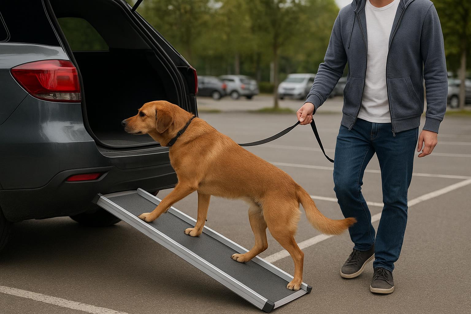 Cane e auto: come insegnargli a salire e scendere in sicurezza senza stressare articolazioni e nervi
