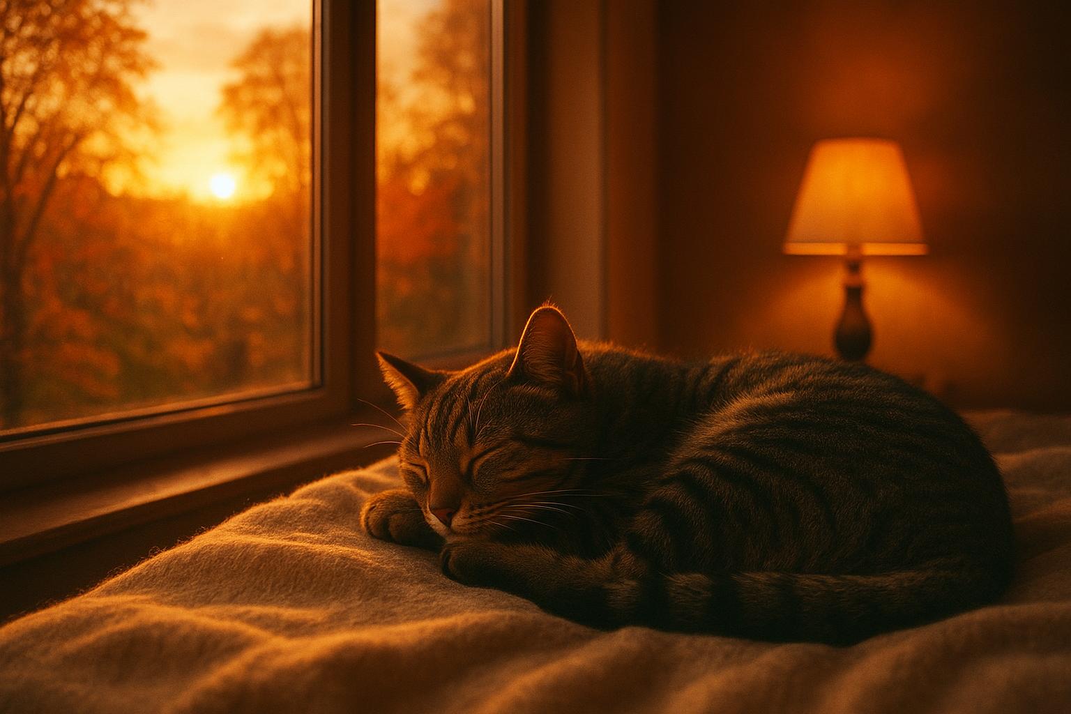 Gatto e cambio di luce in autunno: come reagisce al giorno che si accorcia e cosa possiamo fare in casa