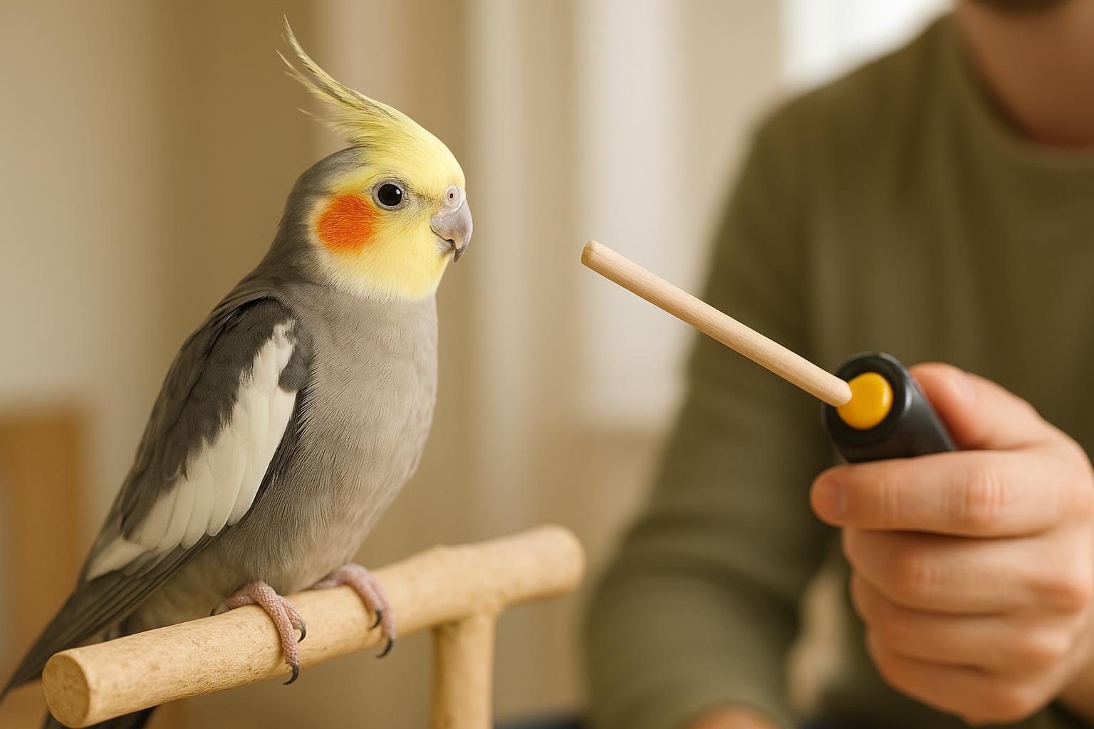 Clicker training per pappagalli domestici: primi esercizi per cocorite, inseparabili e calopsite