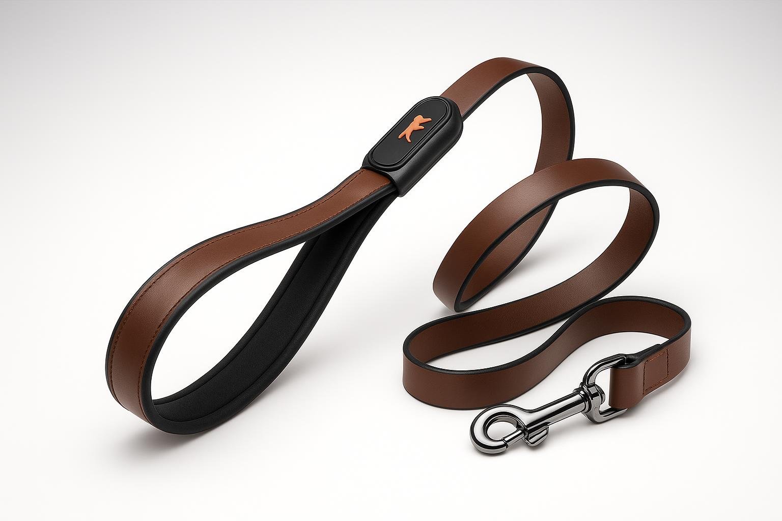Guinzaglio in pelle Ferplast Giotto Brown, maniglia imbottita per passeggiate confortevoli ora in super offerta