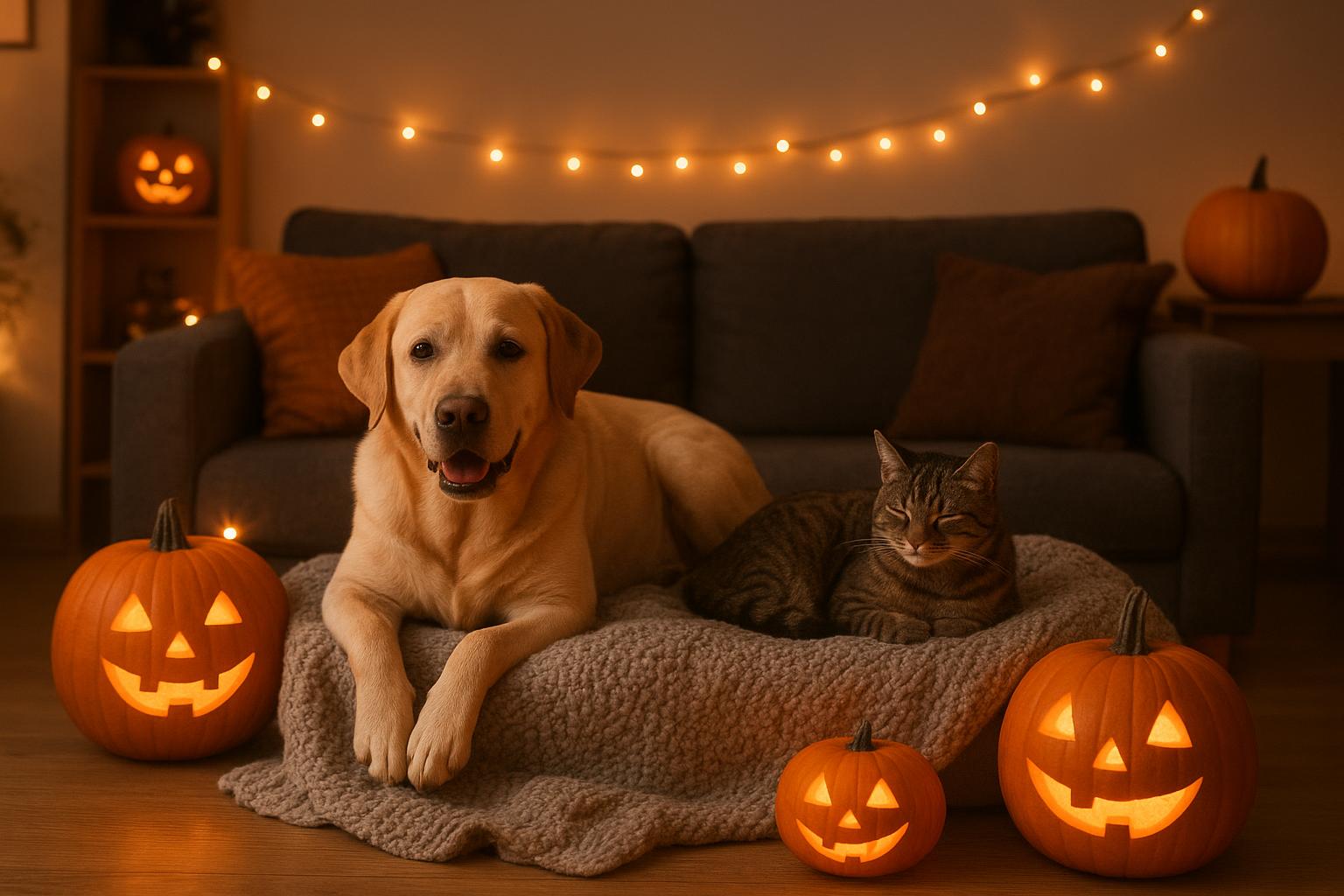 Halloween con cane e gatto: come organizzare una festa in casa senza stressare gli animali