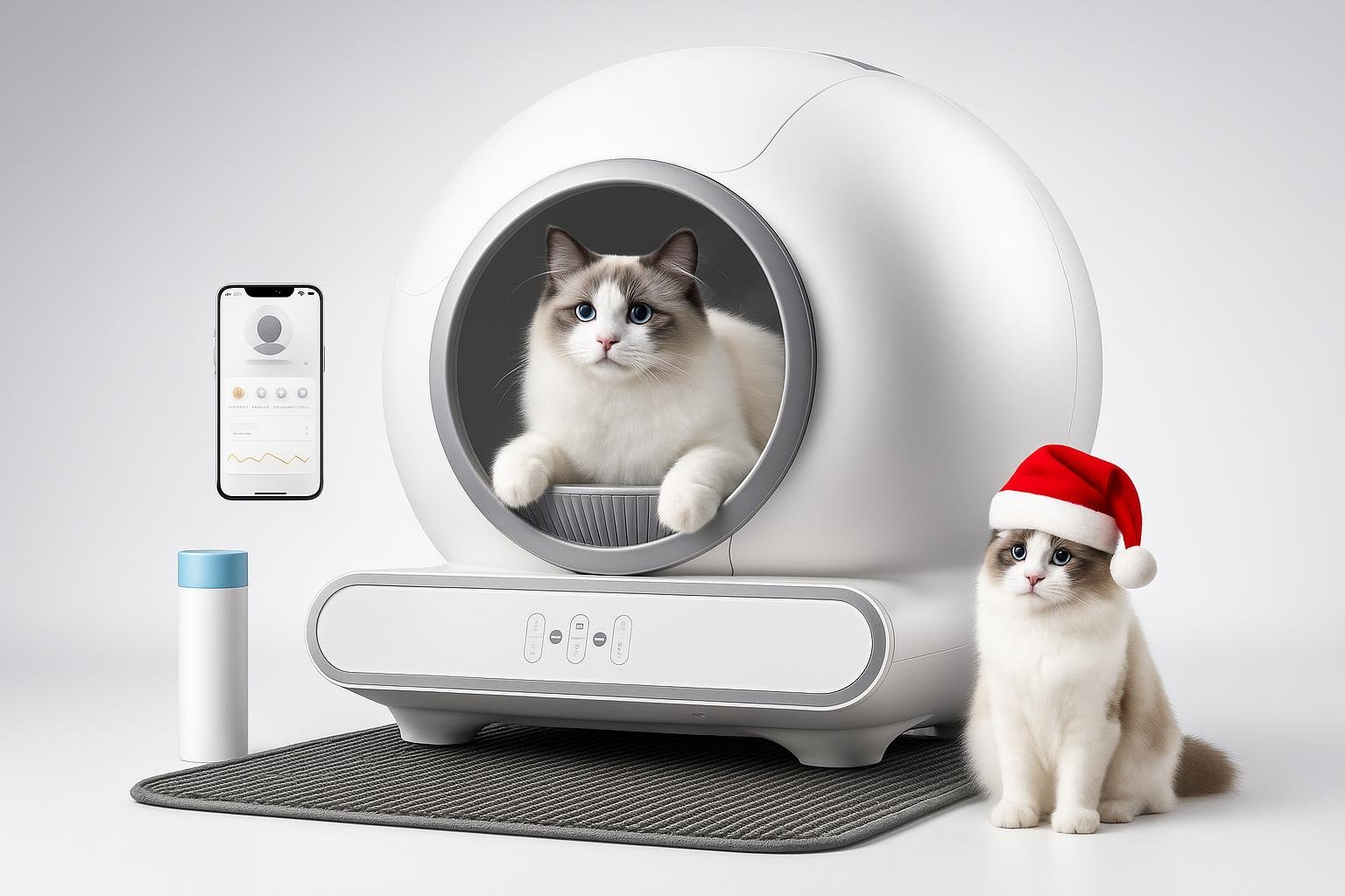 QSMYUYE lettiera gatto autopulente 65L, occasione Amazon per chi vuole dire addio alla pala