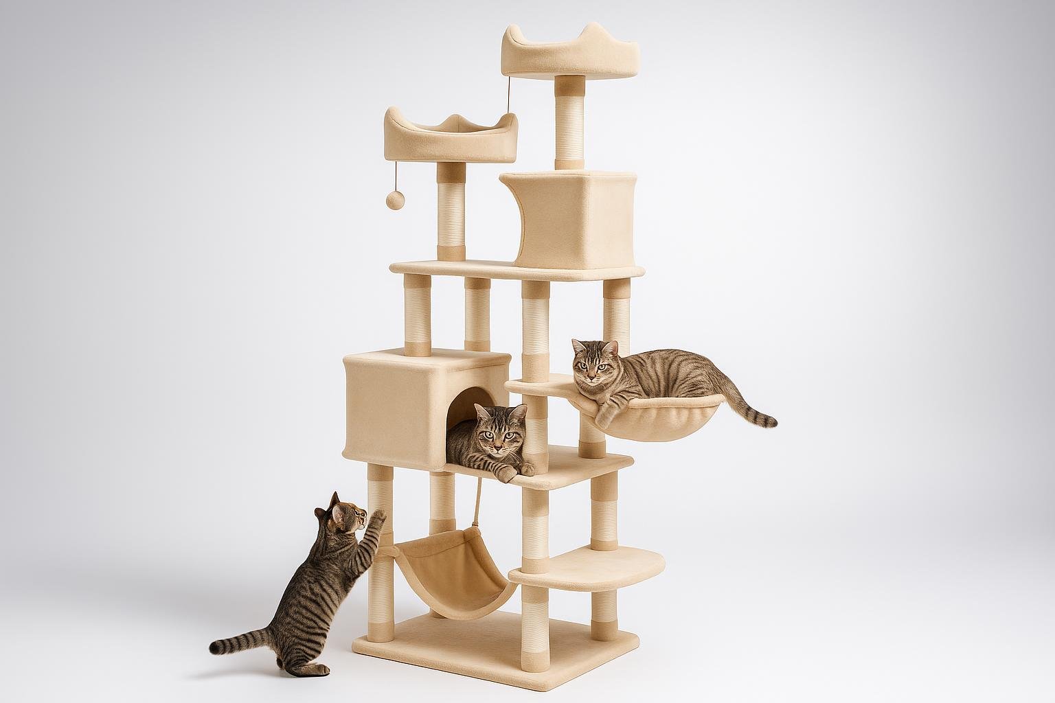 PawHut tiragraffi da 206 cm, albero per gatti maxi su Amazon a prezzo super competitivo